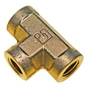 Oxygen 1/4" Female TEE Brass Fitting